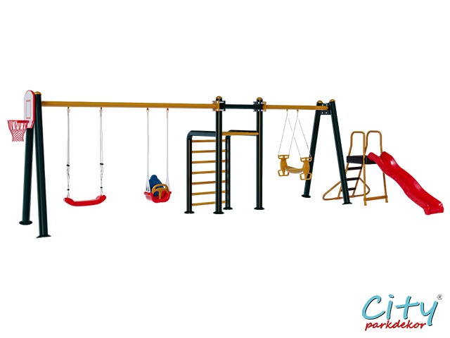 07-30787 - Kaydıraklı Metal Salıncak Seti